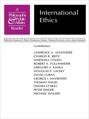 cover image of International Ethics
